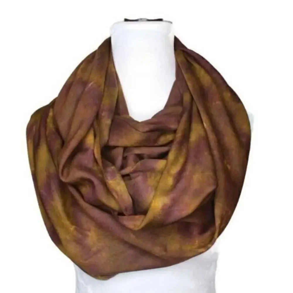 NEW‎ Artisan Hand-Dyed Scarf Infinity Wrap Galaxy Tie Dyed Print One Size